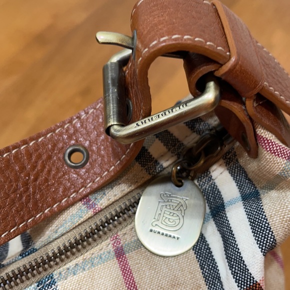 Authentic Burberry canvas plaid hobo - Picture 8 of 12